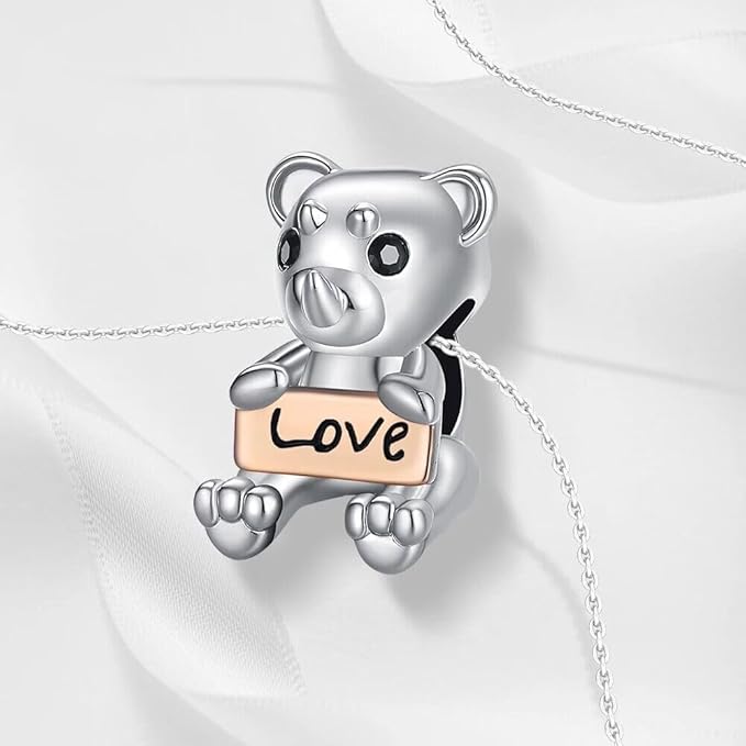 Urso Love Prateado