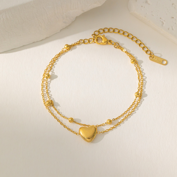 Brazalete Corazon Dorado