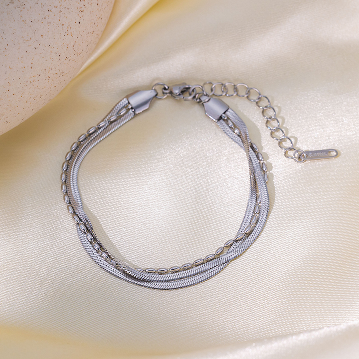 Brazalete Triple Plateado