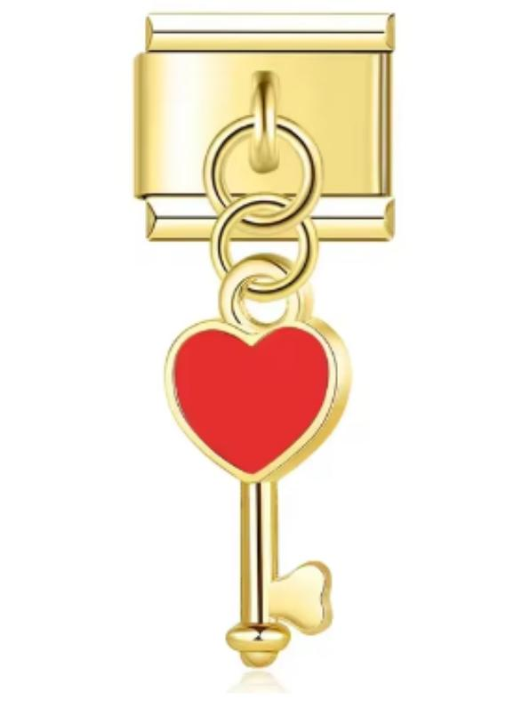 Italiano Llave de Corazon Rojo