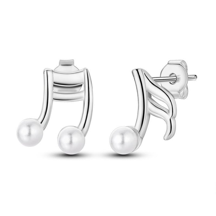 Aretes Notas de Música y Perla