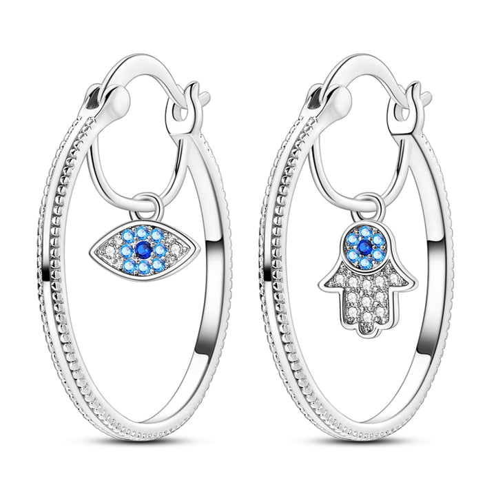 Aretes de Mano de Fatima y Ojo Turco