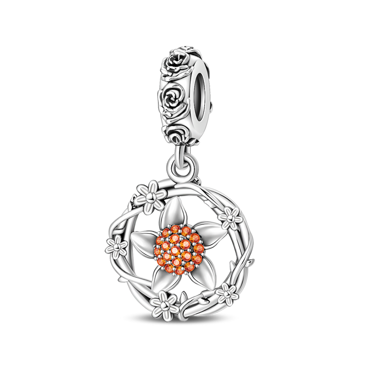 Flor Diamantada Naranja