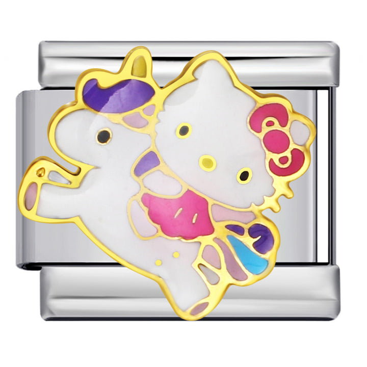 Charm Italiano Hello Kitty & Unicornio