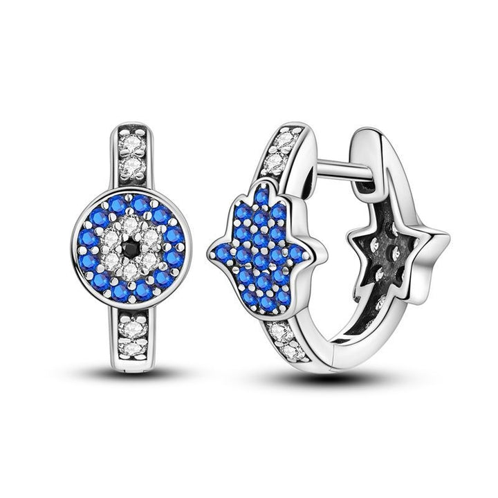 Aretes Ojo Turco y Mano de Fatima