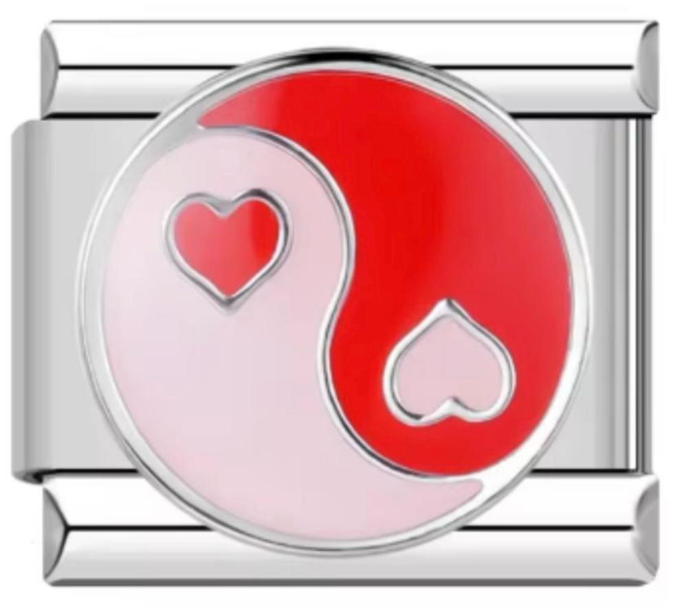 Italiano Yin y Yang Rojo & Rosa