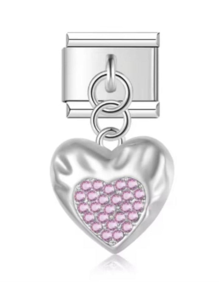 Italiano Corazon Diamantado Rosa