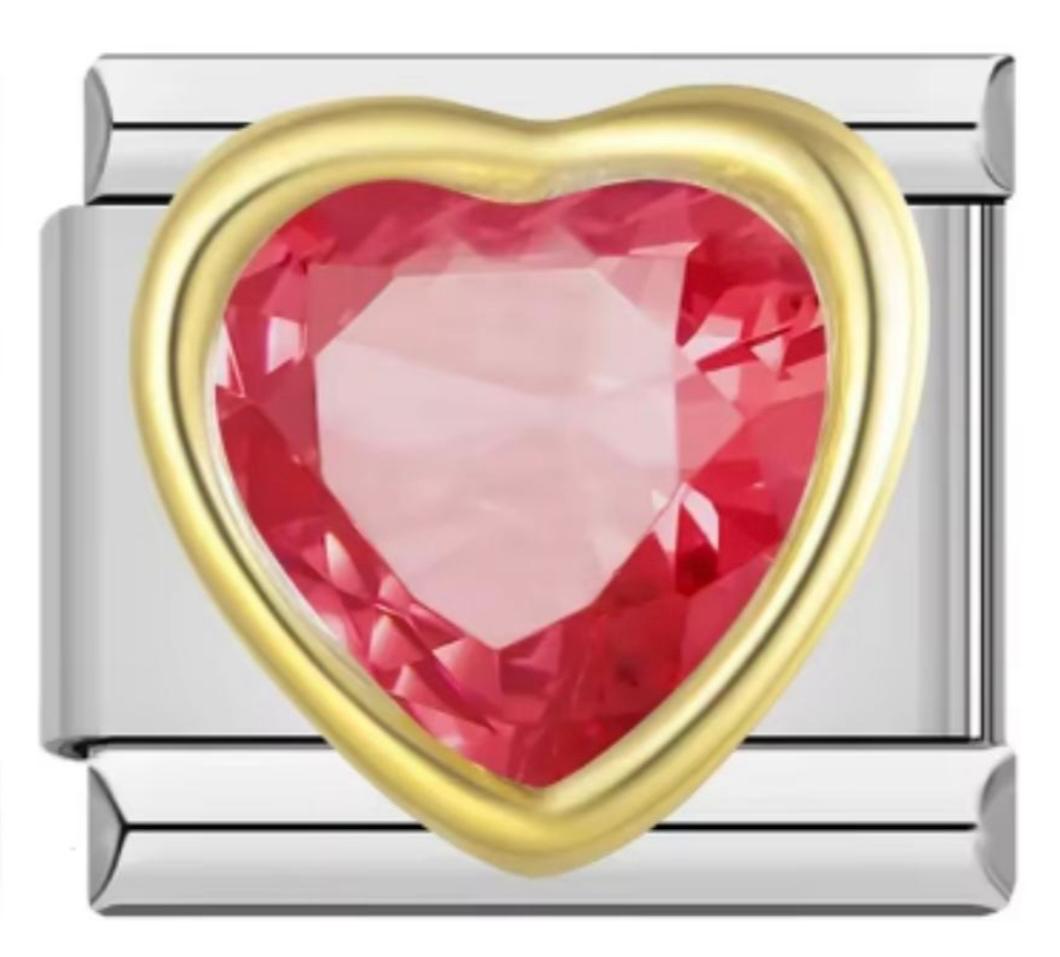 Italiano Piedra Corazón Rojo