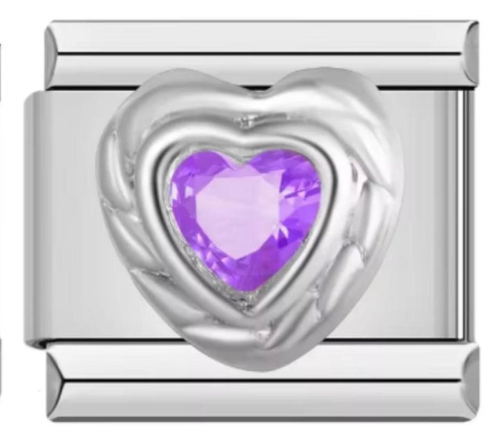 Italiano Piedra Corazón Morado