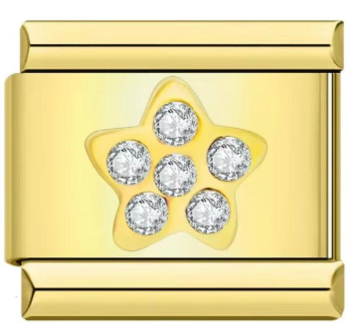 Italiano Dorado, Flor Dorada & Piedras Plateadas