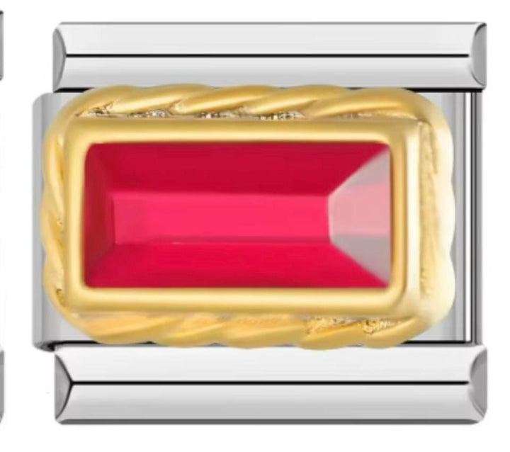 Italiano Piedra Rojo Rectangular