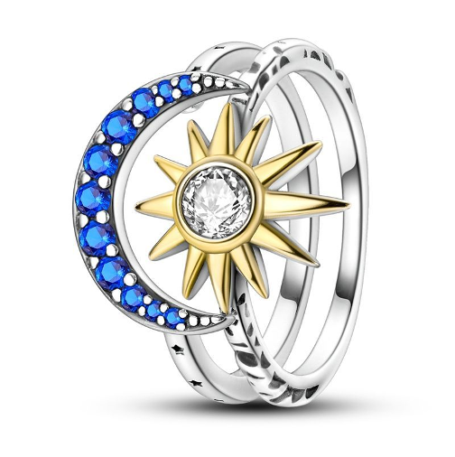 Anillo Media Luna y Sol