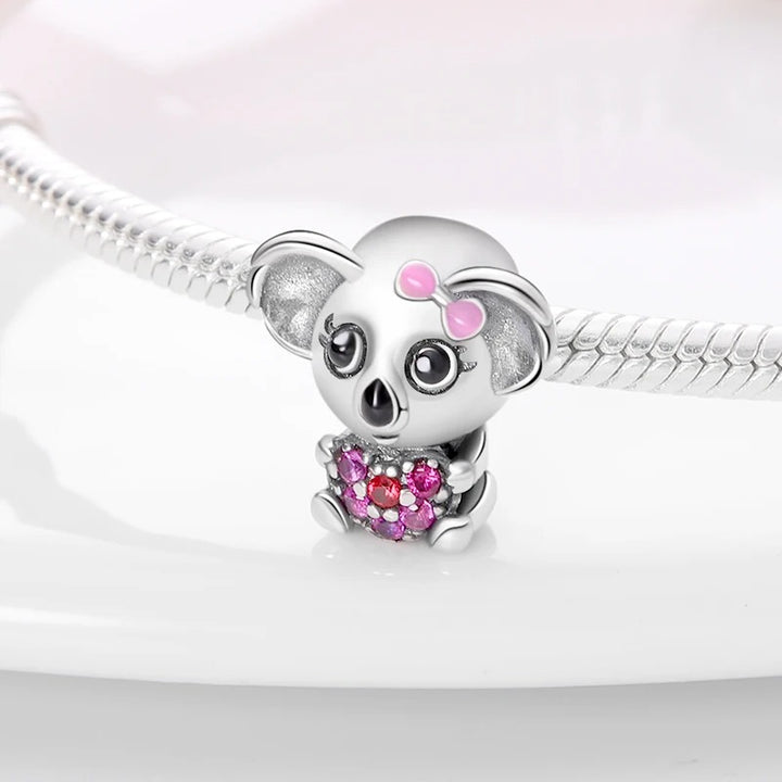 Koala Corazon Rosa Diamantado