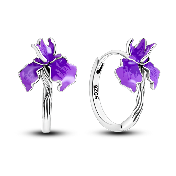 Aretes Flor Morada
