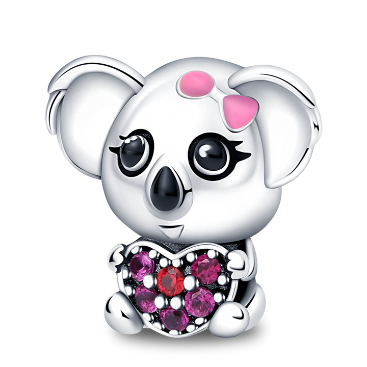 Koala Corazon Rosa Diamantado
