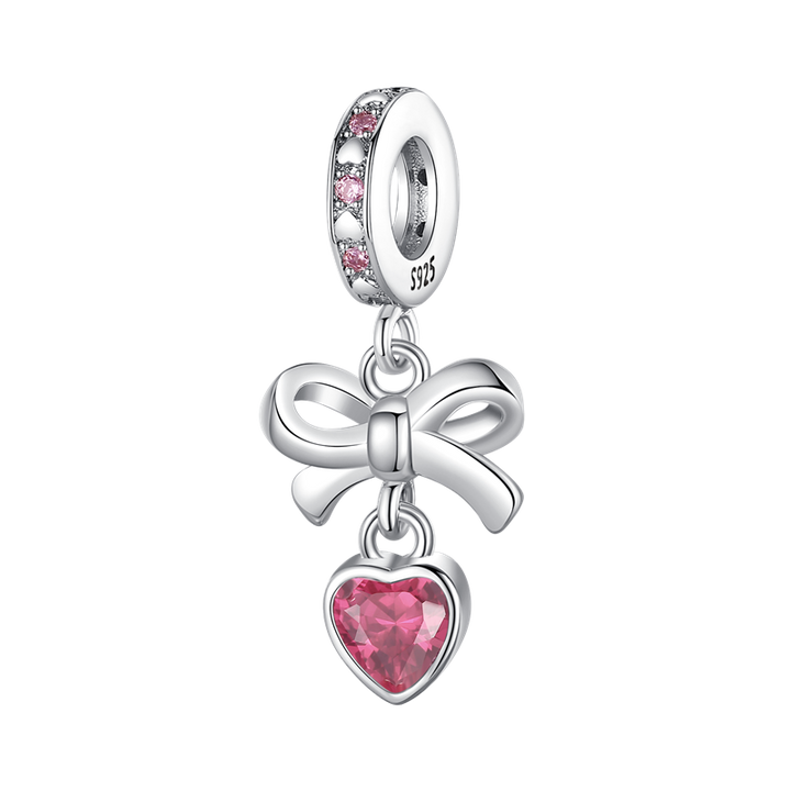 Moño de Corazon Rosa