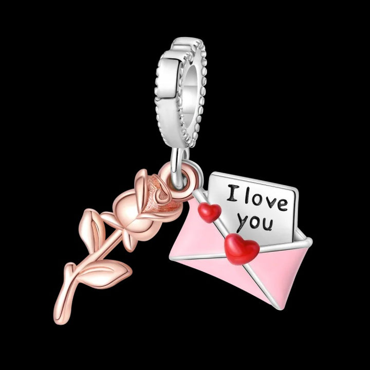 Rosa y Carta "I Love U"