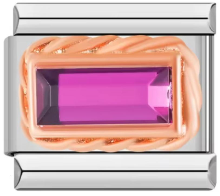 Italiano Piedra Rectangular Morada