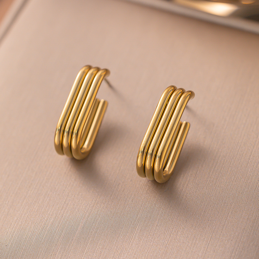 Aretes Clip Dorado