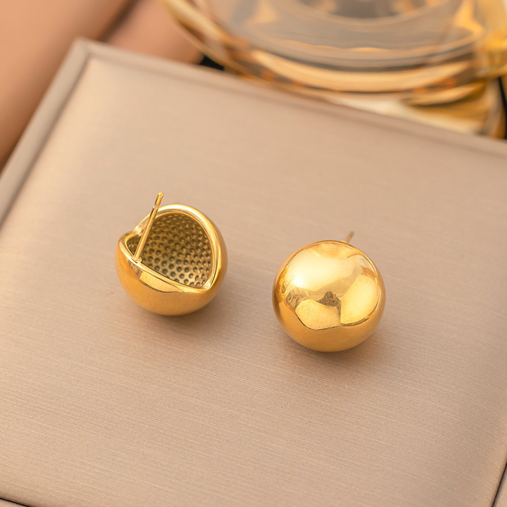 Aretes Esfera Dorada