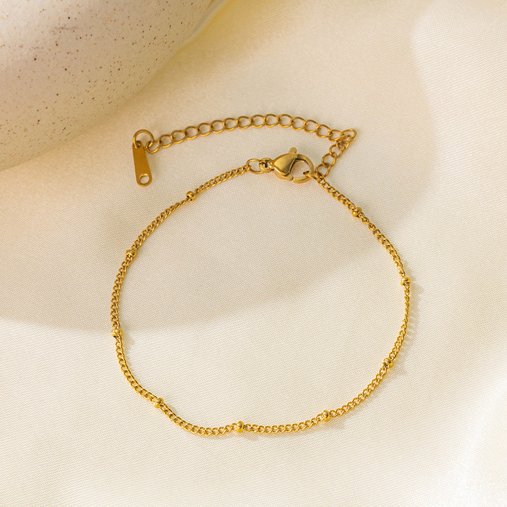 Brazalete Cadena Delgada Dorada