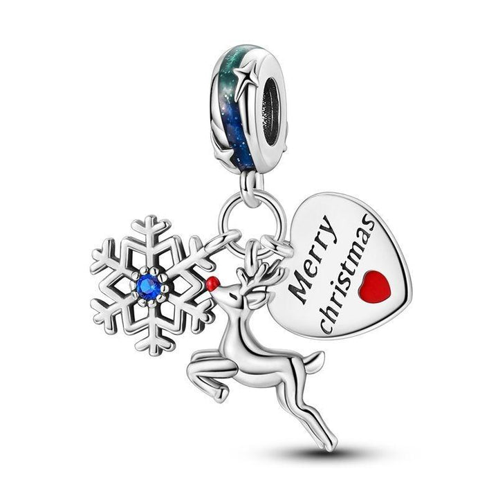 Copo de Nieve, Venado y Corazón "Merry Christmas"