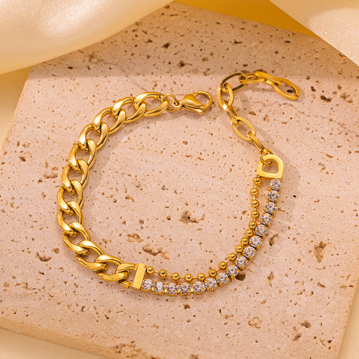 Brazalete Caden Gruesa & Brillantes