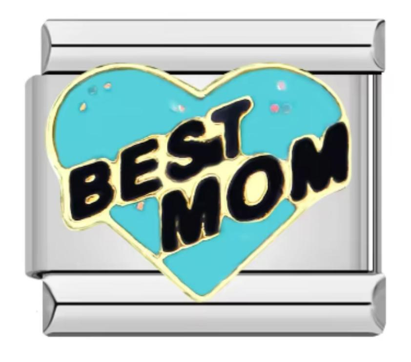 Italiano Best Mom Corazon Azul