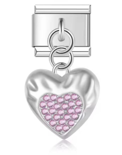 Italiano Corazon Diamantado Rosa