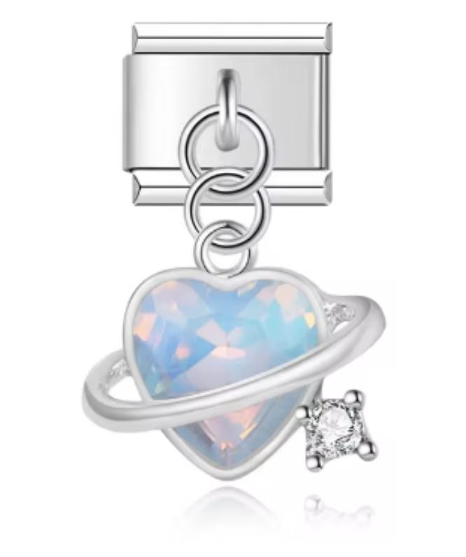 Italiano Corazon Con Anillo Azul