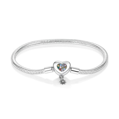 Pulsera Broche De Corazon Multicolor