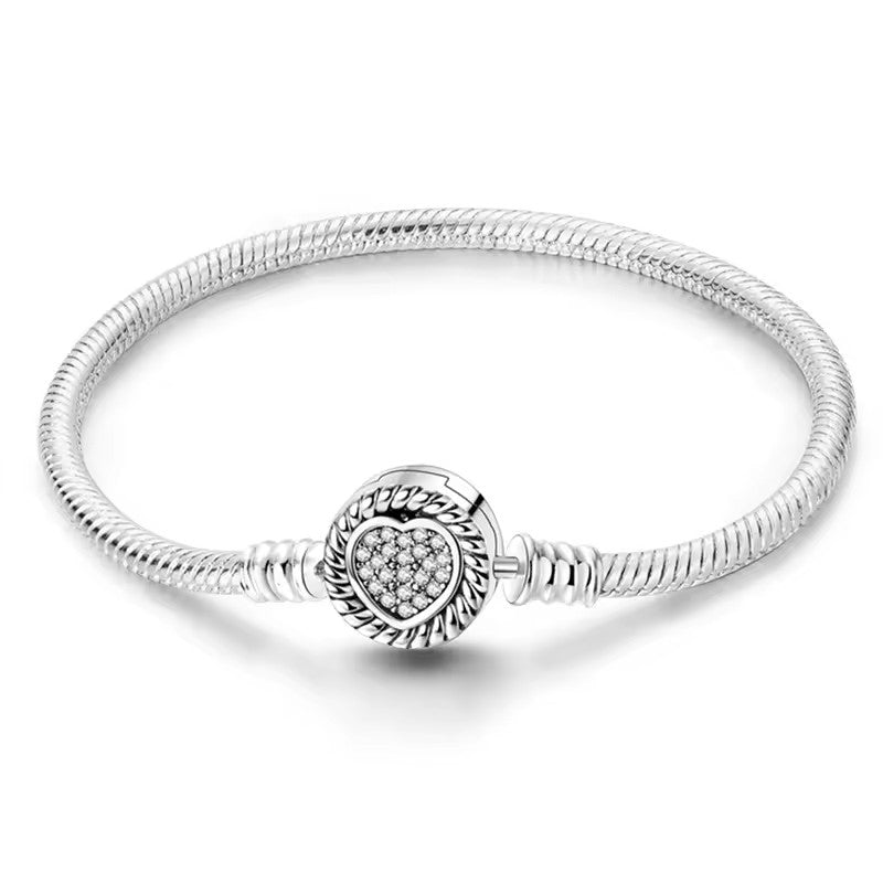 Pulsera Broche Redondo Diamantado