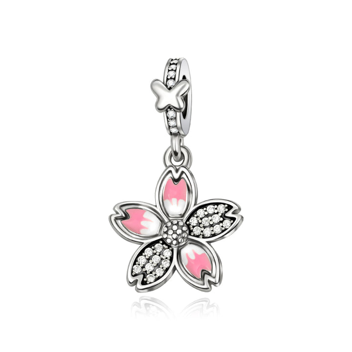Flor Rosa & Diamantes