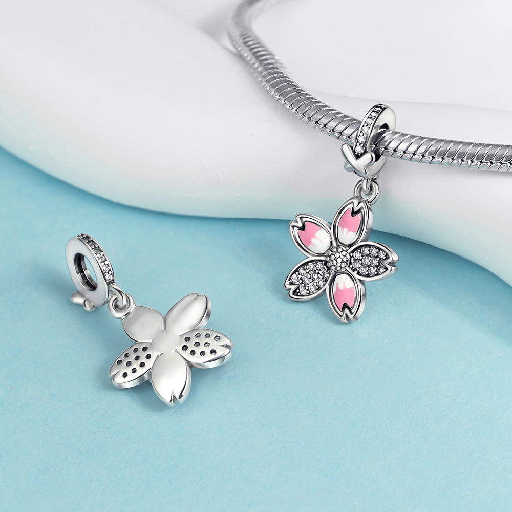 Flor Rosa & Diamantes