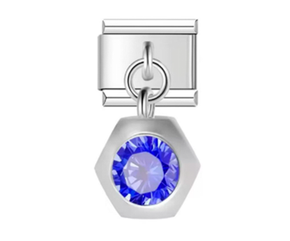 Italiano Colgante Azul Hexágono