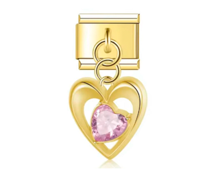 Italiano Corazon Dorado Y Piedra Rosa