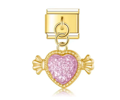 Italiano Dorado Corazon Rosa