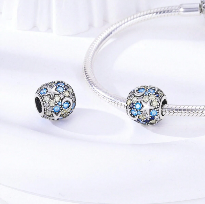 Esfera Luna y Estrellas Diamantado