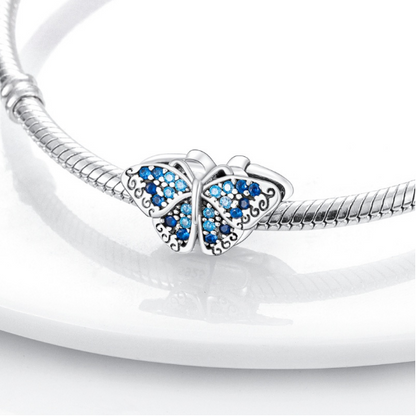 Mariposa Azul Diamantada