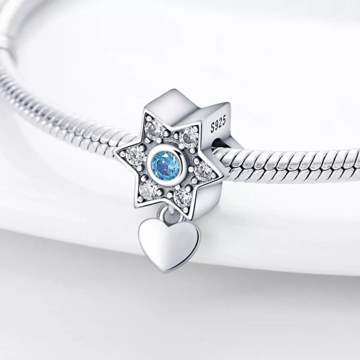 Corazon & Estrella Celeste Diamantado