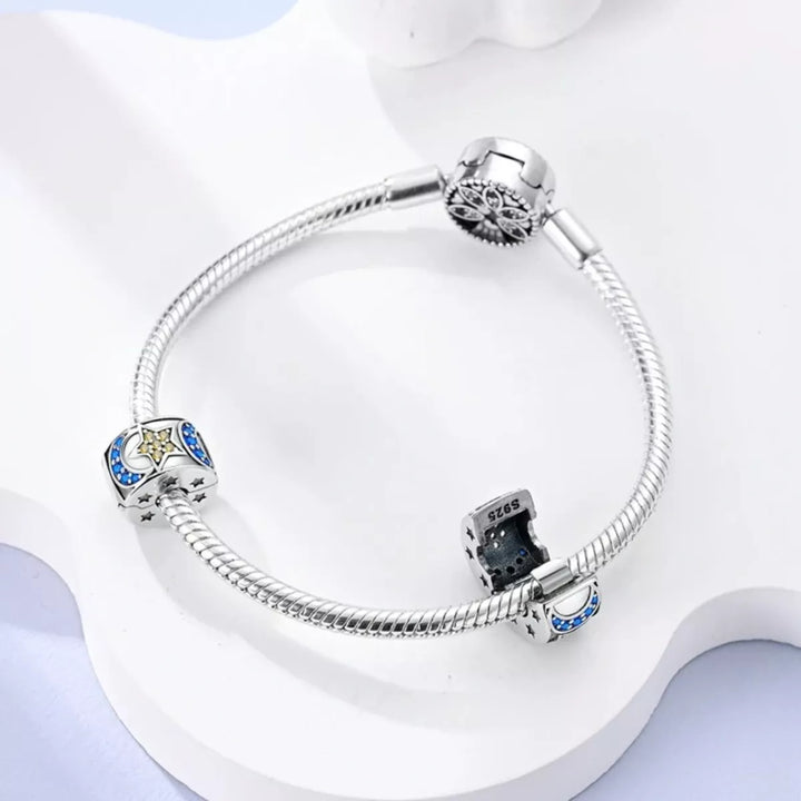 Clip Luna y Estrellas Diamantados