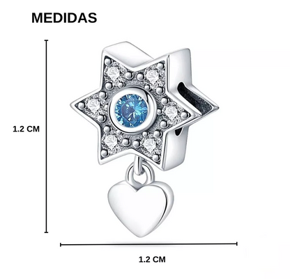Corazon & Estrella Celeste Diamantado