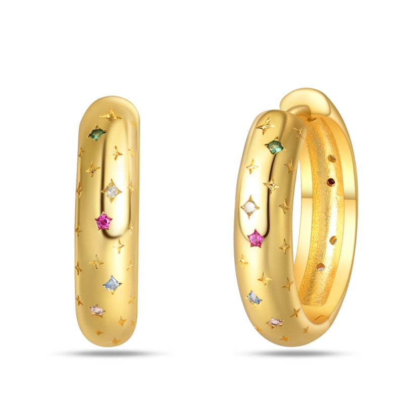Aretes Estrellas de Colores