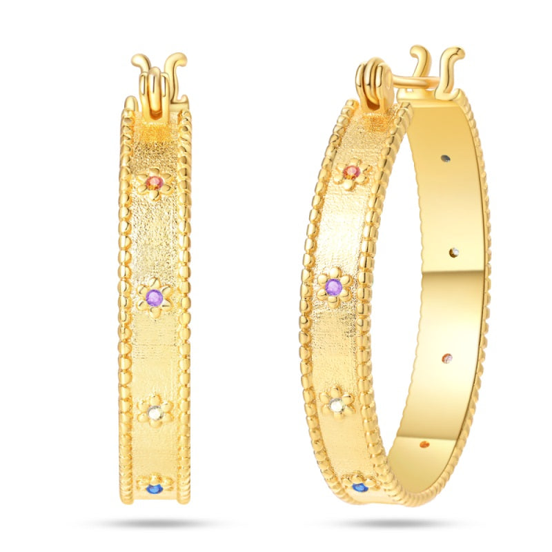 Aretes Flores de Colores