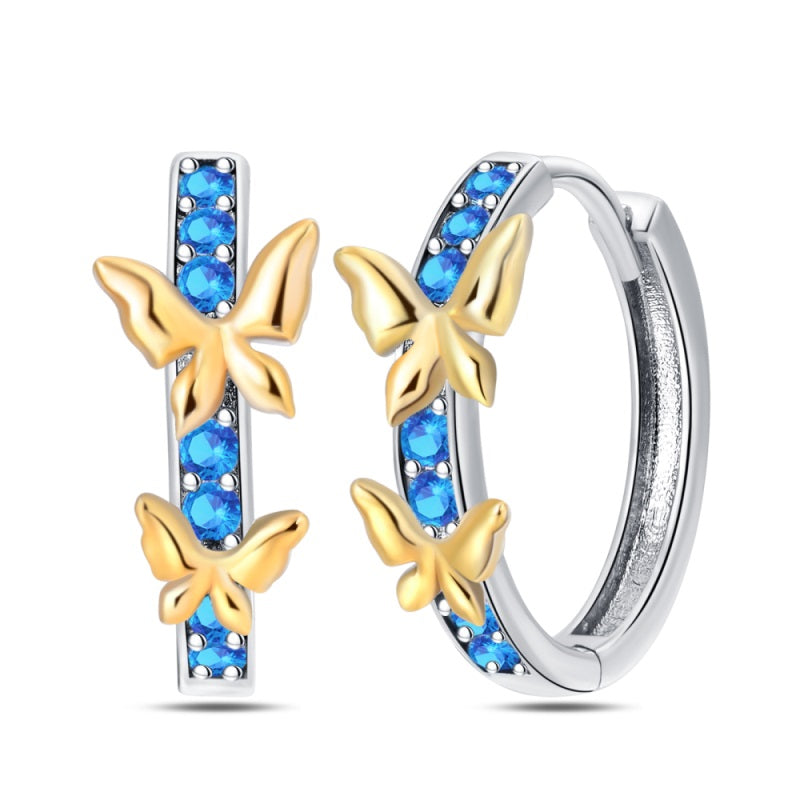 Aretes Mariposas Doradas