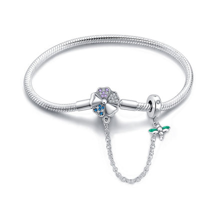 Pulsera Trébol y Libélula