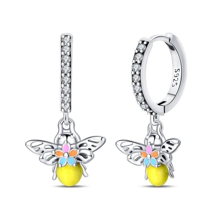 Aretes Luciérnaga y Flor