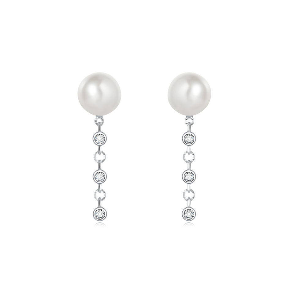 Aretes Perla Colgante