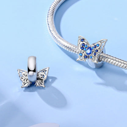 Mariposa Plateada & Azul
