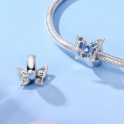 Mariposa Plateada & Azul